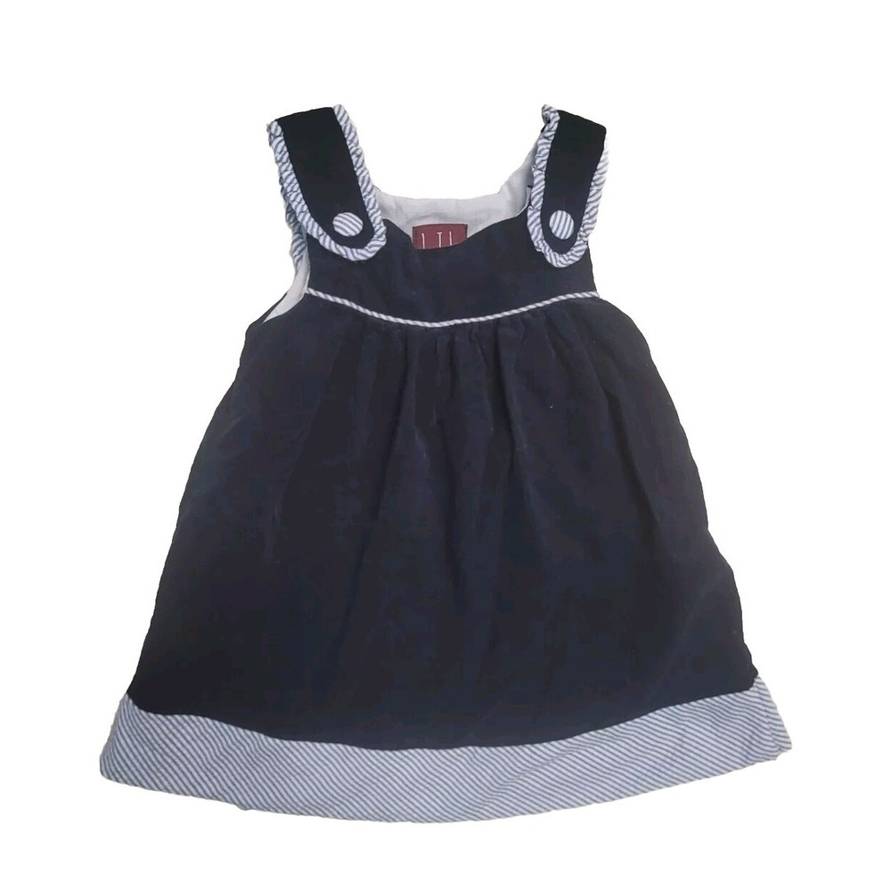 Lil Cactus Girls Dress 3 T Navy Blue Curdoroy